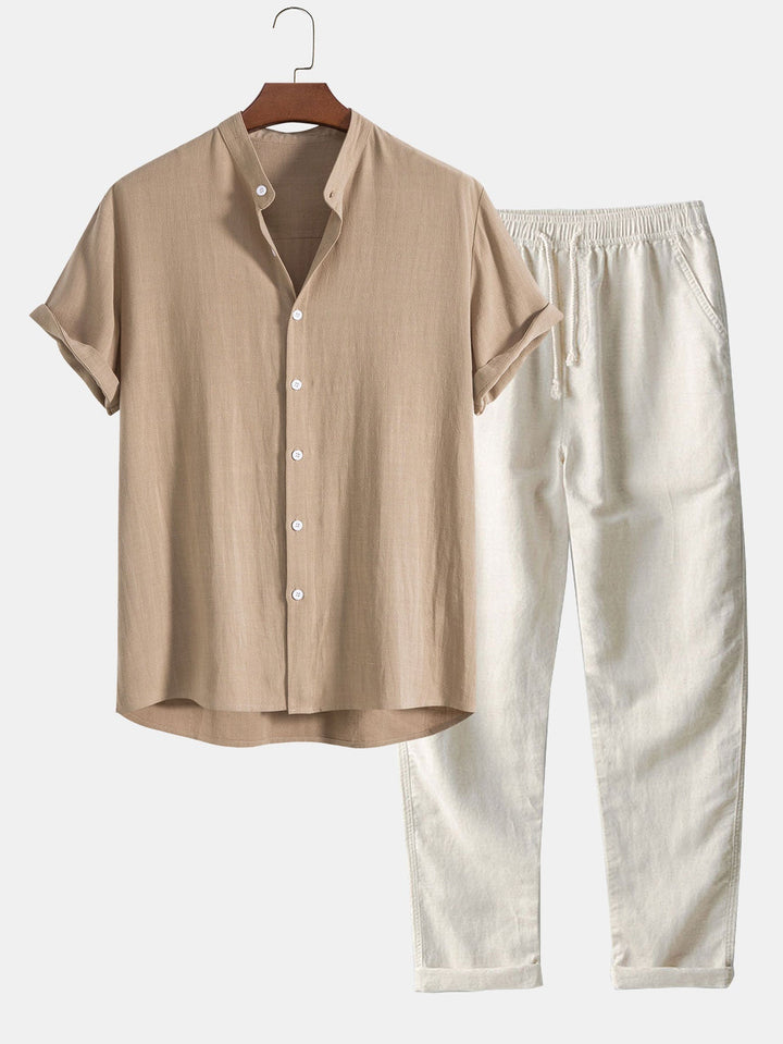 Abito casual Leo con pantaloni di lino