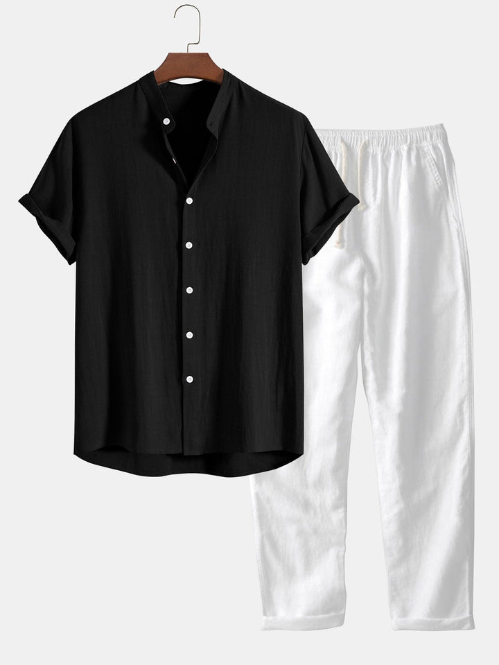 Abito casual Leo con pantaloni di lino