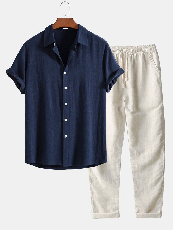 Abito casual Leo con pantaloni di lino
