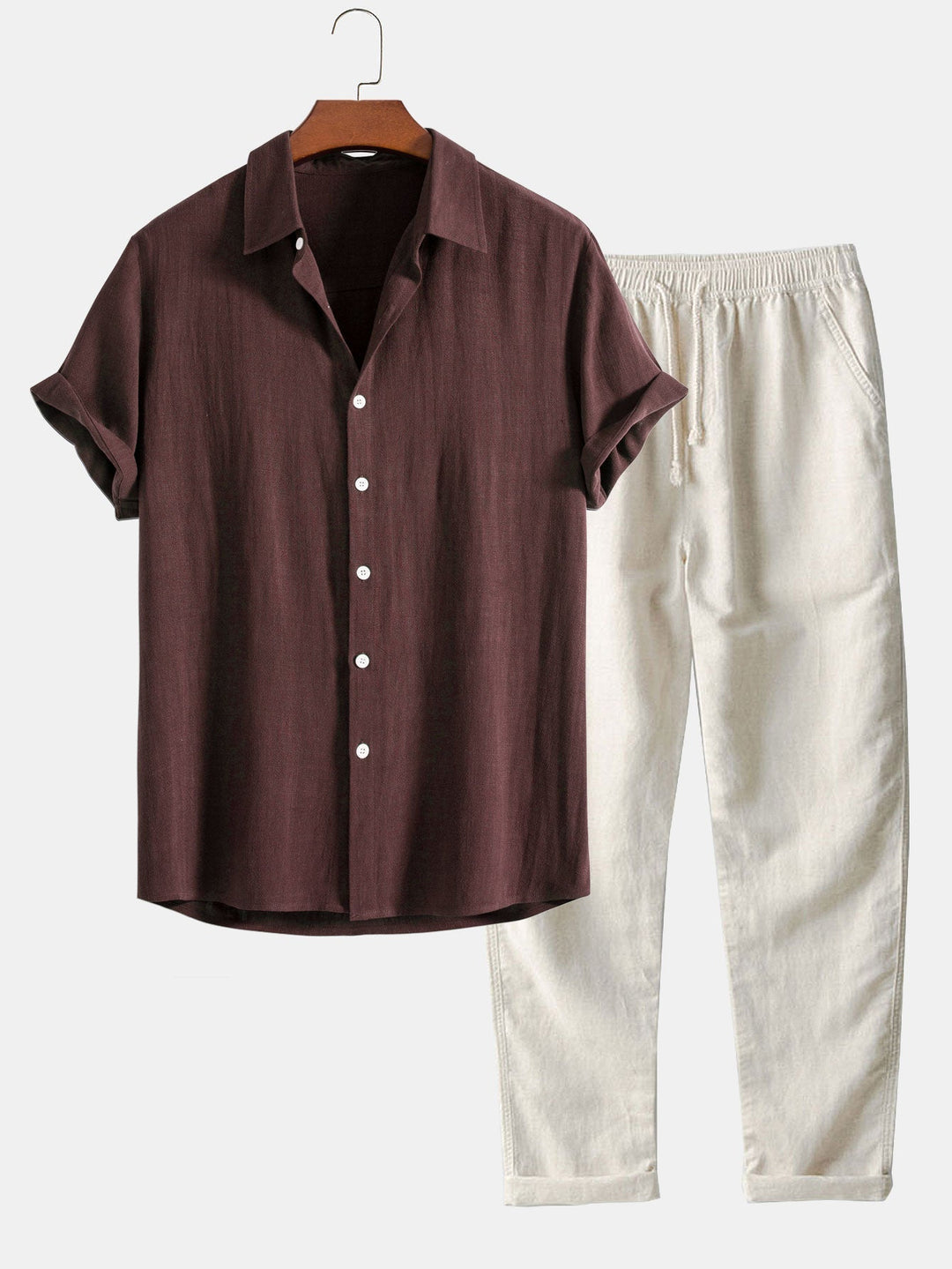 Abito casual Leo con pantaloni di lino