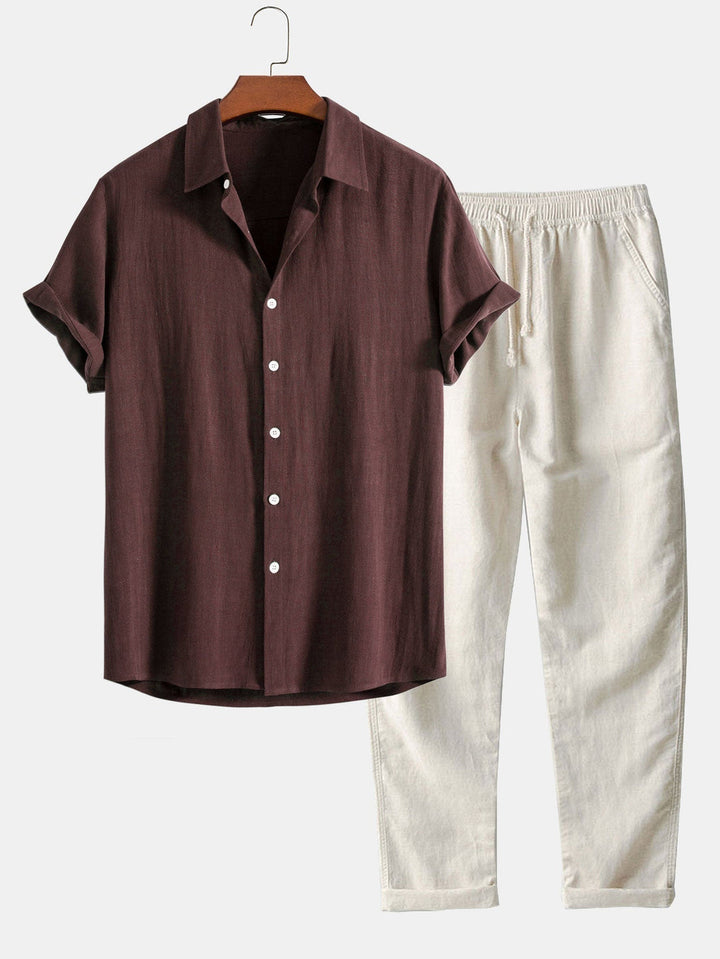 Abito casual Leo con pantaloni di lino