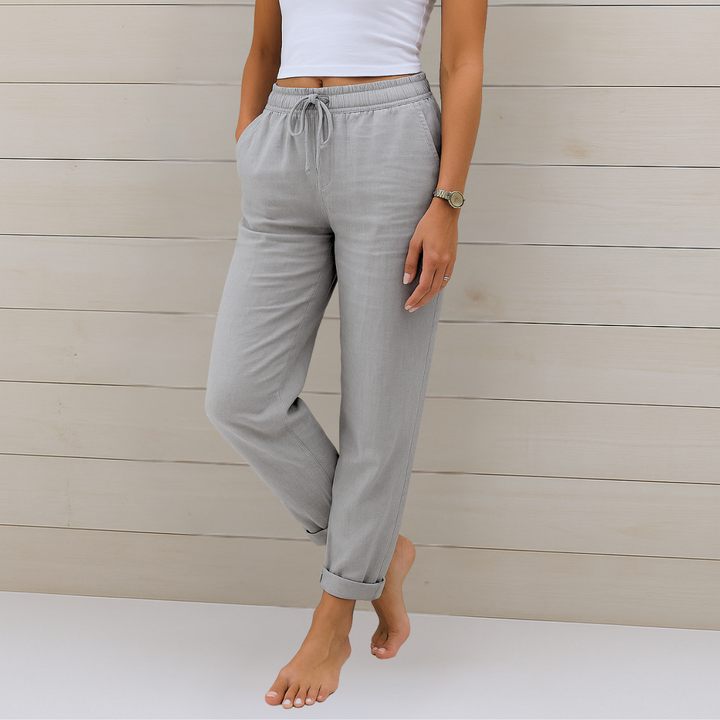 Maylora | Pantaloni in Lino Relax con Coulisse