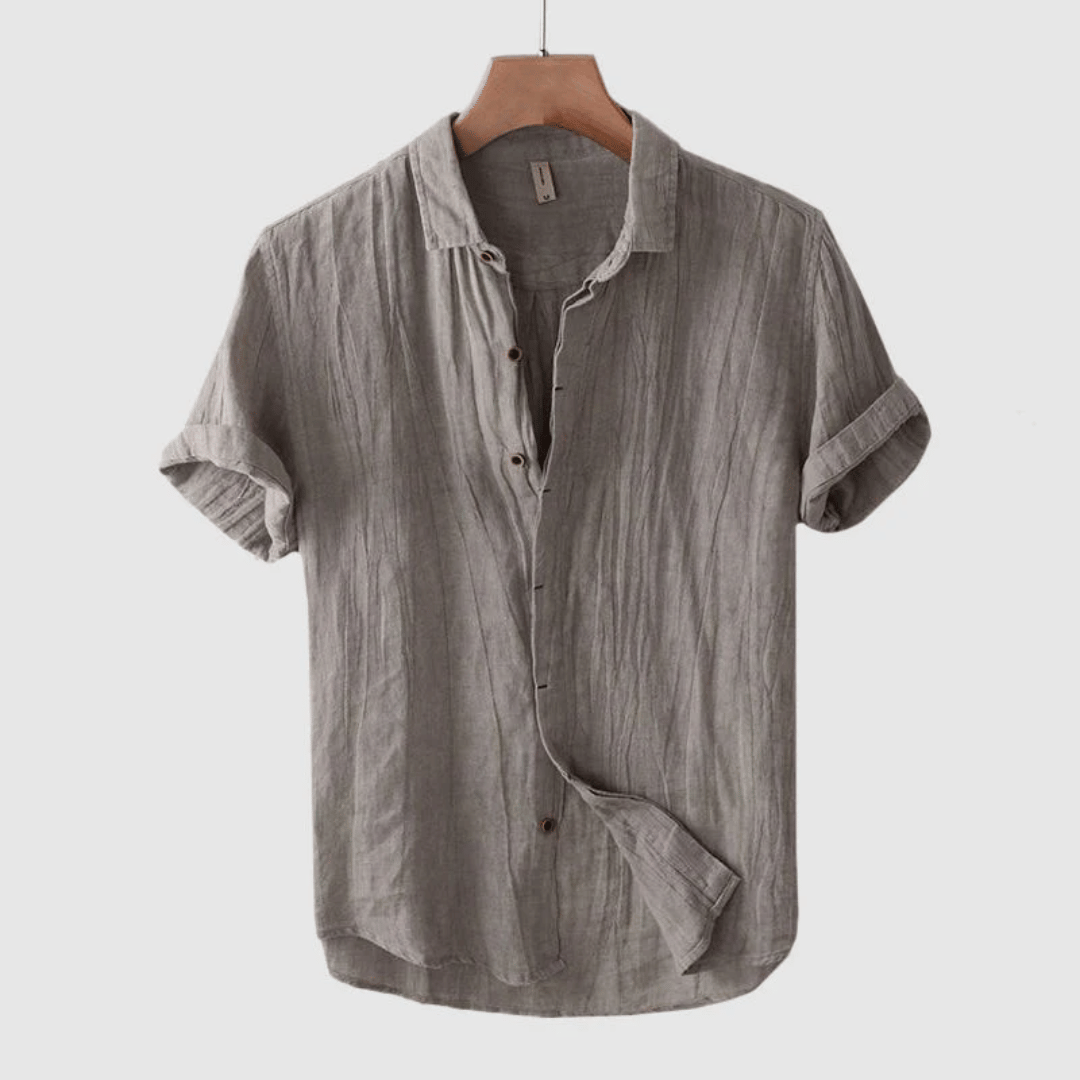 Camicia di lino a maniche corte David