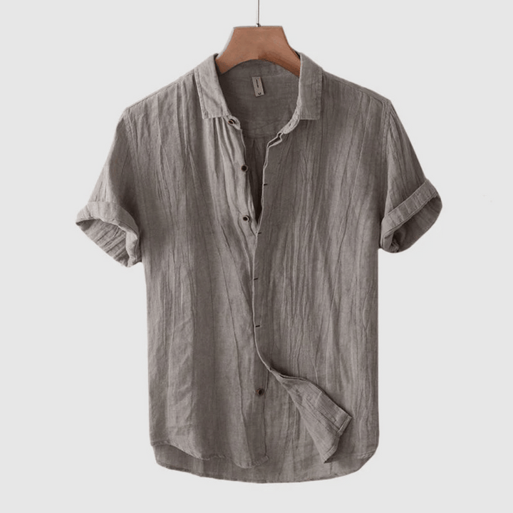Camicia di lino a maniche corte David