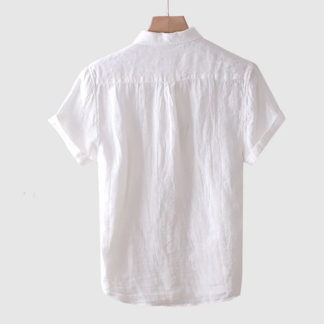 Camicia di lino a maniche corte David