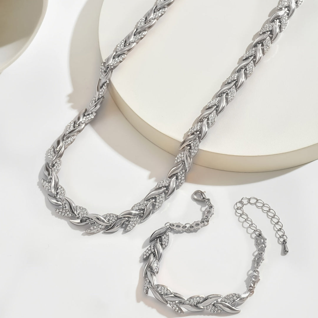 Set Elegante con Strass in Vetro a Coda di Pesce