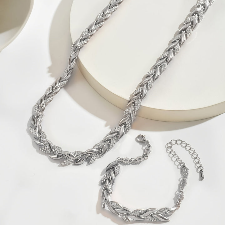 Set Elegante con Strass in Vetro a Coda di Pesce