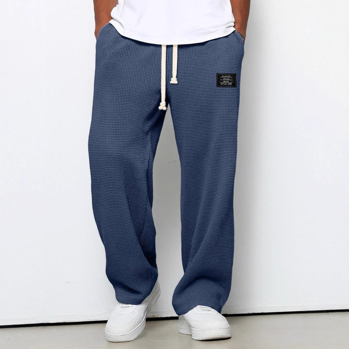 Lorenzo | Pantaloni Larghi con Trama a Nido d’Ape