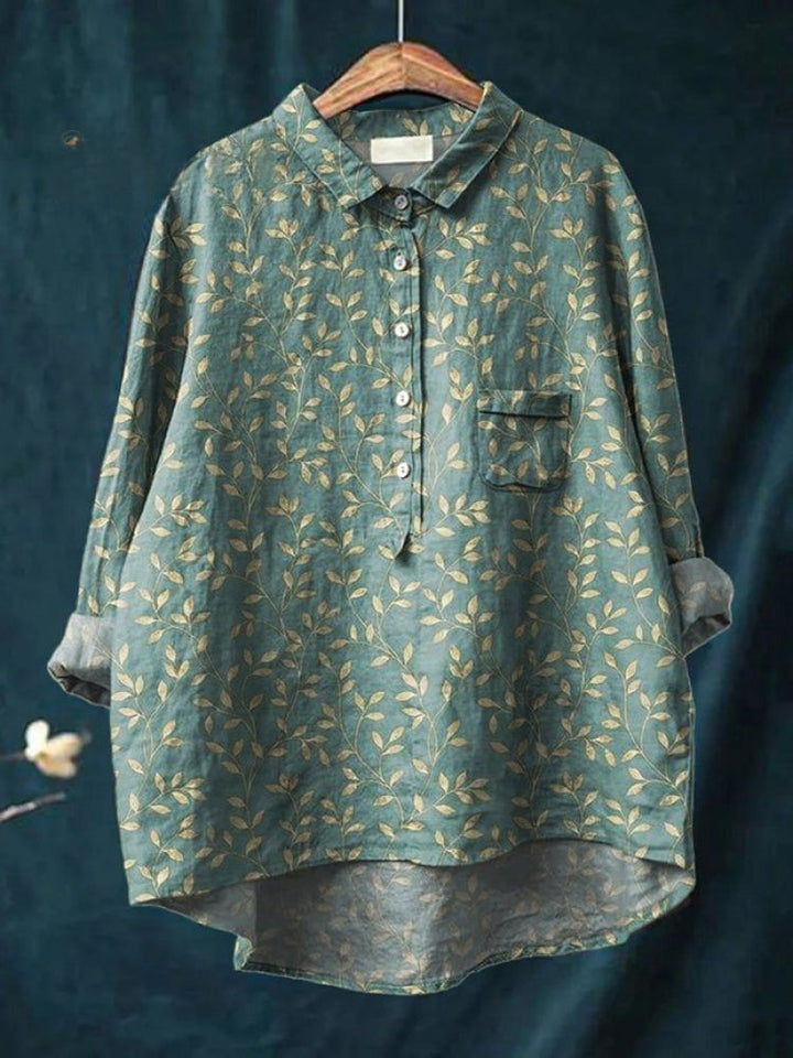 Sienna™ | Blusa in Lino Senza Tempo con Stampa