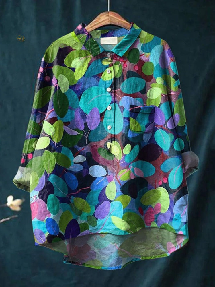 Vivia™ | Blusa in Lino Senza Tempo con Stampa