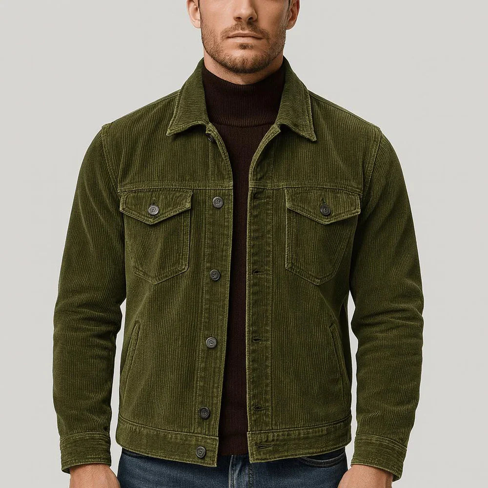 Giacca in Denim a Coste