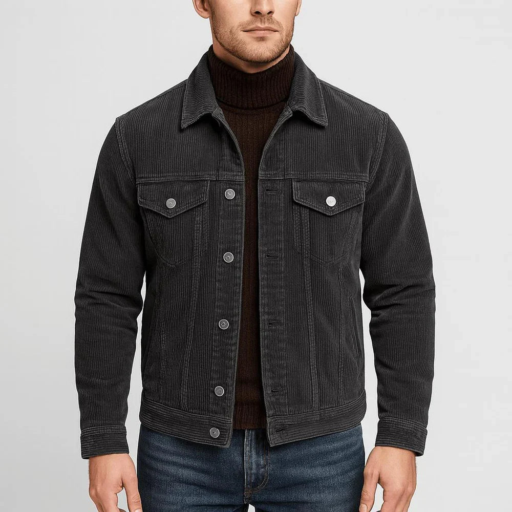 Giacca in Denim a Coste