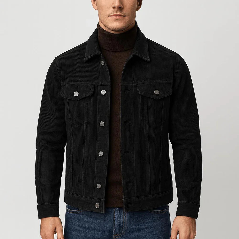 Giacca in Denim a Coste