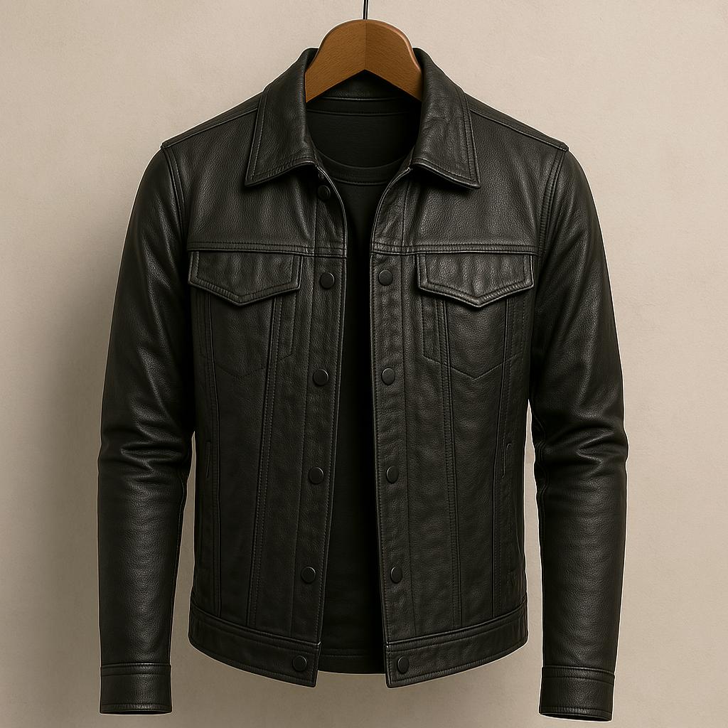 Giacca leggera in pelle